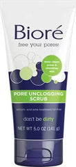Bioré Pore Unclogging Scrub, Removes Excess Dirt and Oils, Face Scrub, with Salicylic Acid, Oil Free, 5 Ounces (HSA/FSA Approved)