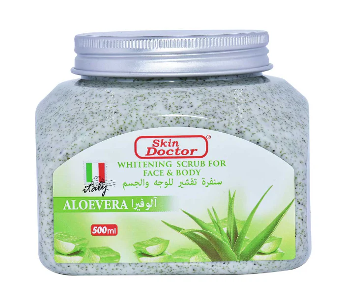 Skin Doctor Whitening Scrub For Face & Body Aloe Vera 500ml