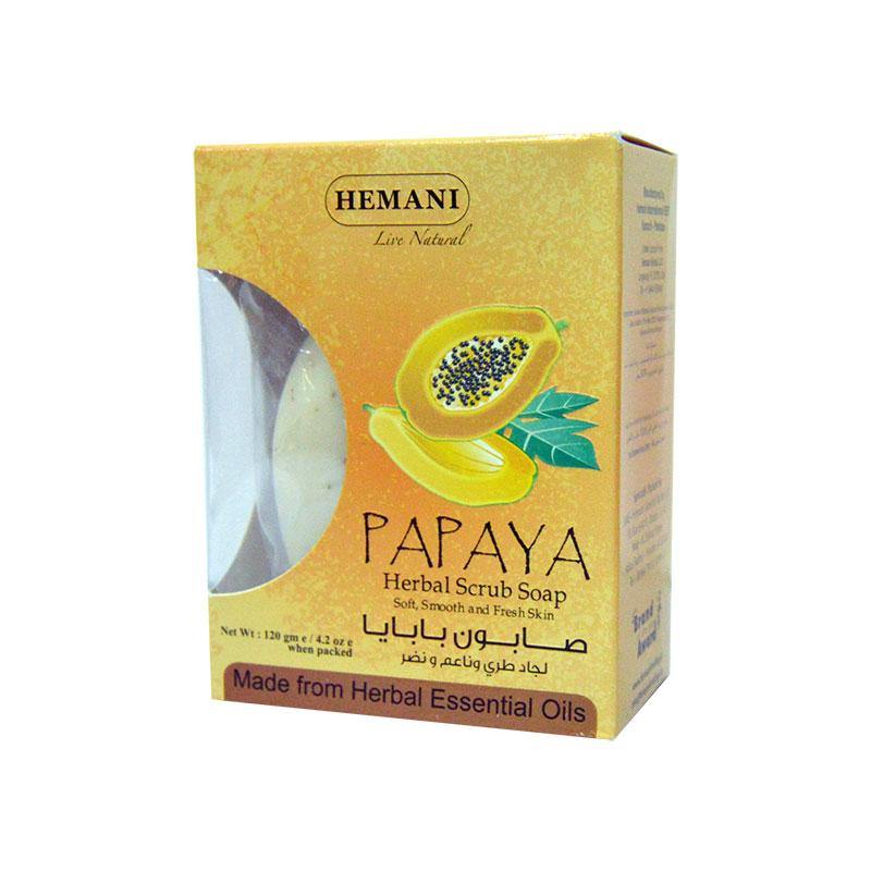 Hemani Papaya Herbal Scrub Soap