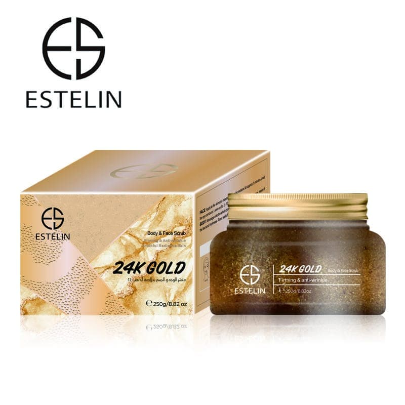 Estelin Firming & Anti Wrinkle 24K Gold Body & Face Scrub 250g